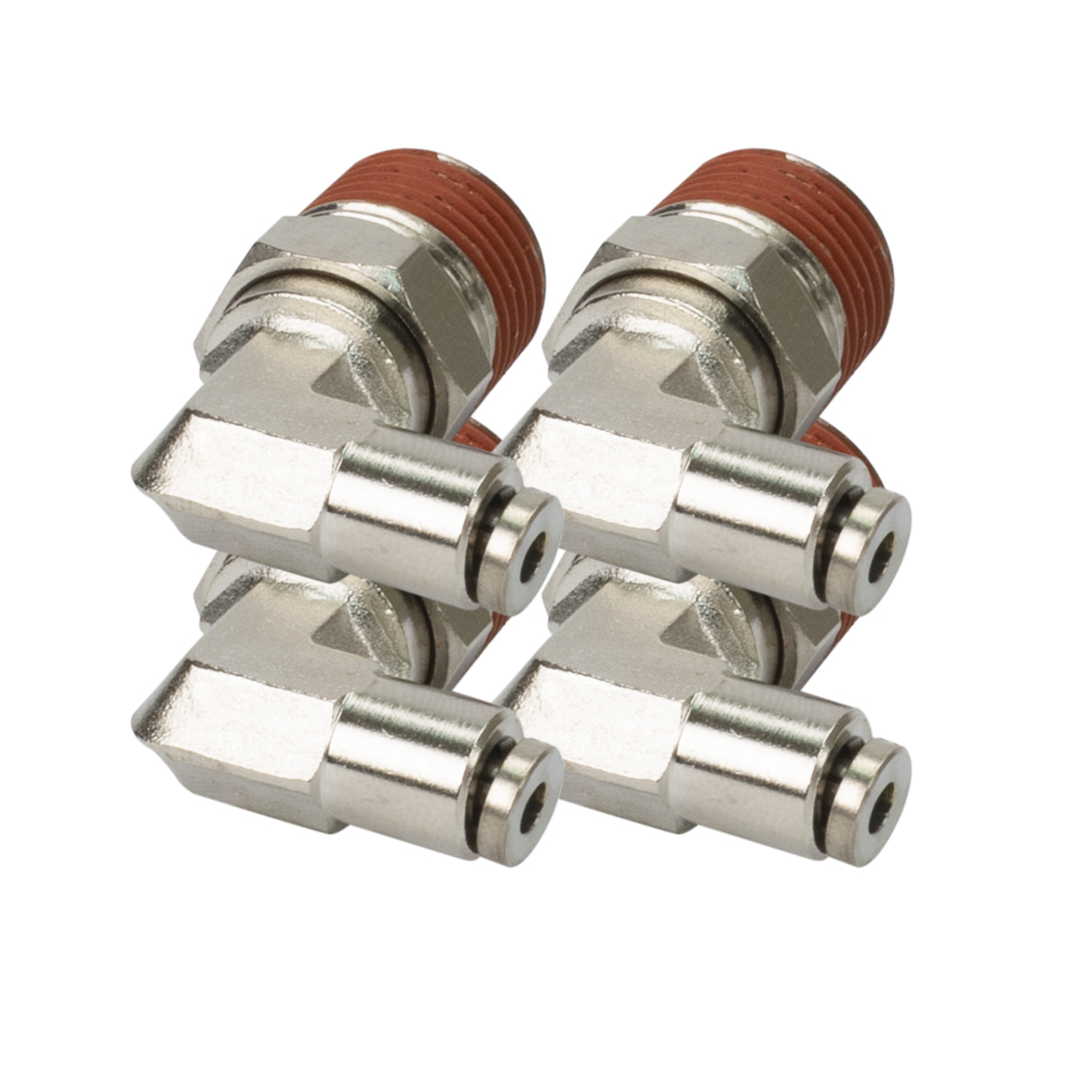Viair 90 Degree Swivel Elbow PTC Fitting - 3/8in. NPT, Nickel-Plated Brass, Model# 11852